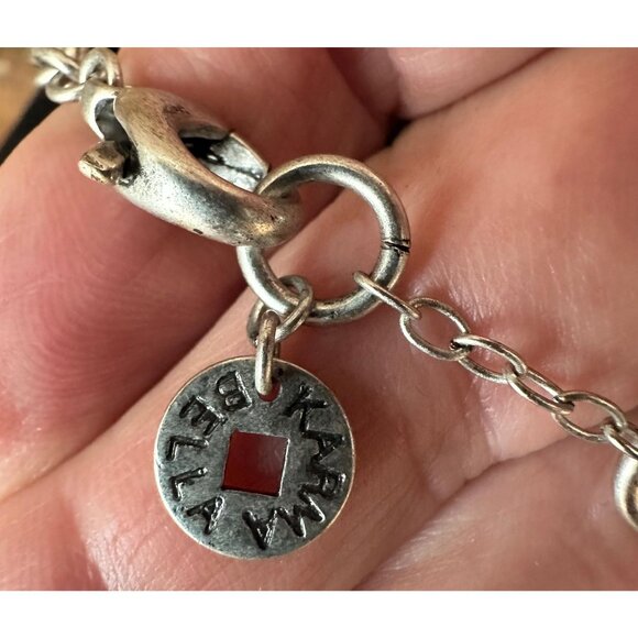 Vintage Karma Bella Mixed Metal Interlocking Circles Necklace - Elegant Two-Tone - Picture 3 of 10